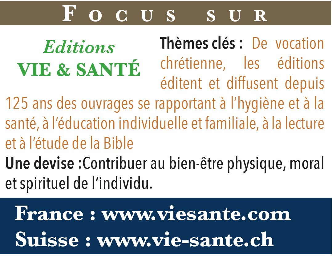 Focus sur les Editions Vie et Santé