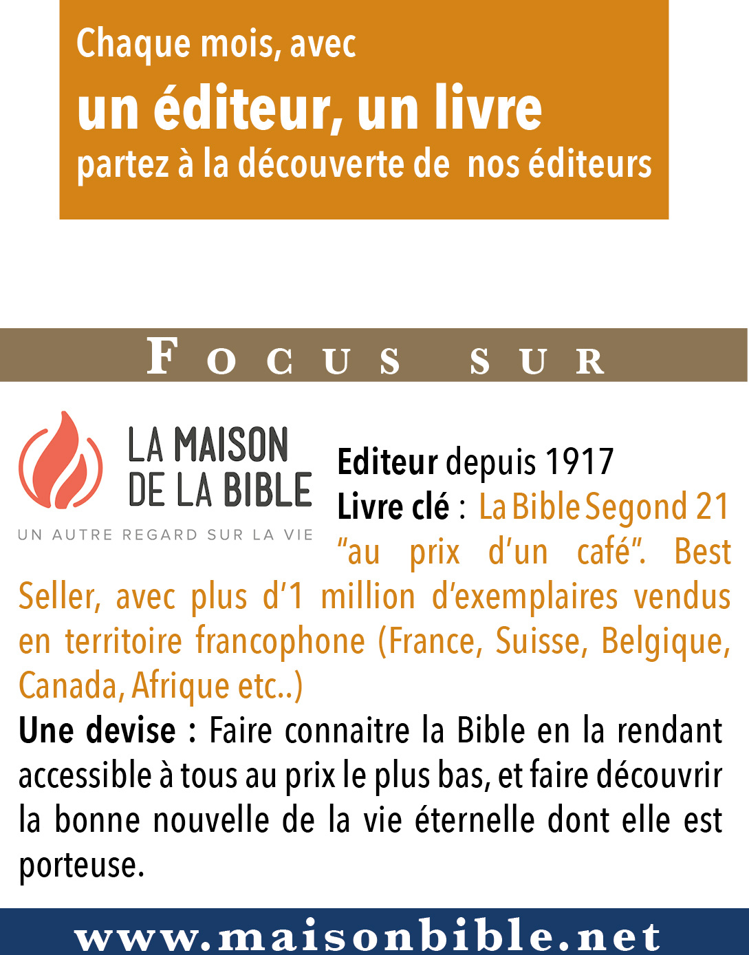 Focus sur la Maison de la Bible